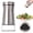 Silver 2, variant on Salt And Pepper Shaker Set with Glass Base, Stainless Steel Spice Containers, Seasoning Bottles for Kitchen, Dining Table, And Pantry, 4 Seasoning Bottles