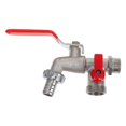 thumbnail image 1 of Washing Machine Water Tap Double Valve Zinc Alloy High Flow Rate Outdoor Use 1Pcs, 1 of 5
