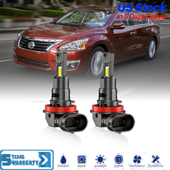 Premium LED Upgrade Kit - H9 LED Headlight Kit - Compatible with Nissan Altima 2007-2018 – 2 Pack High Beam Lamp Set – Fan 48,000LM LED Replacement Bulb Kit