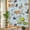 White, variant on Rustic Cat Window Privacy Film Rainbow Static Cling Stain Glass Window Film for Glass Door, Decorative UV Blocking Sunroof Decal Sticker for Car Home 17.7"x78.7" Funny Cute Fish Leaves Bubble
