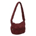 thumbnail image 1 of Bolso de las axilas de las mujeres Bolso de hombro plisado de la nube de la moda de nylon Bolsos (rojo vino) Likrtyny Para Estrenar, 1 of 9