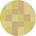 thumbnail image 1 of Ahgly Company Indoor Round Patterned Bold Yellow Area Rugs, 4' Round, 1 of 6