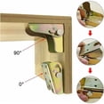 thumbnail image 3 of Pata de mesa plegable de 4 piezas, pata de cama de mesa de extensión con cerradura, pata de sofá cama plegable de acero laminado en caliente, accesorios para muebles de 2,3 mm de espesor, 3 of 5