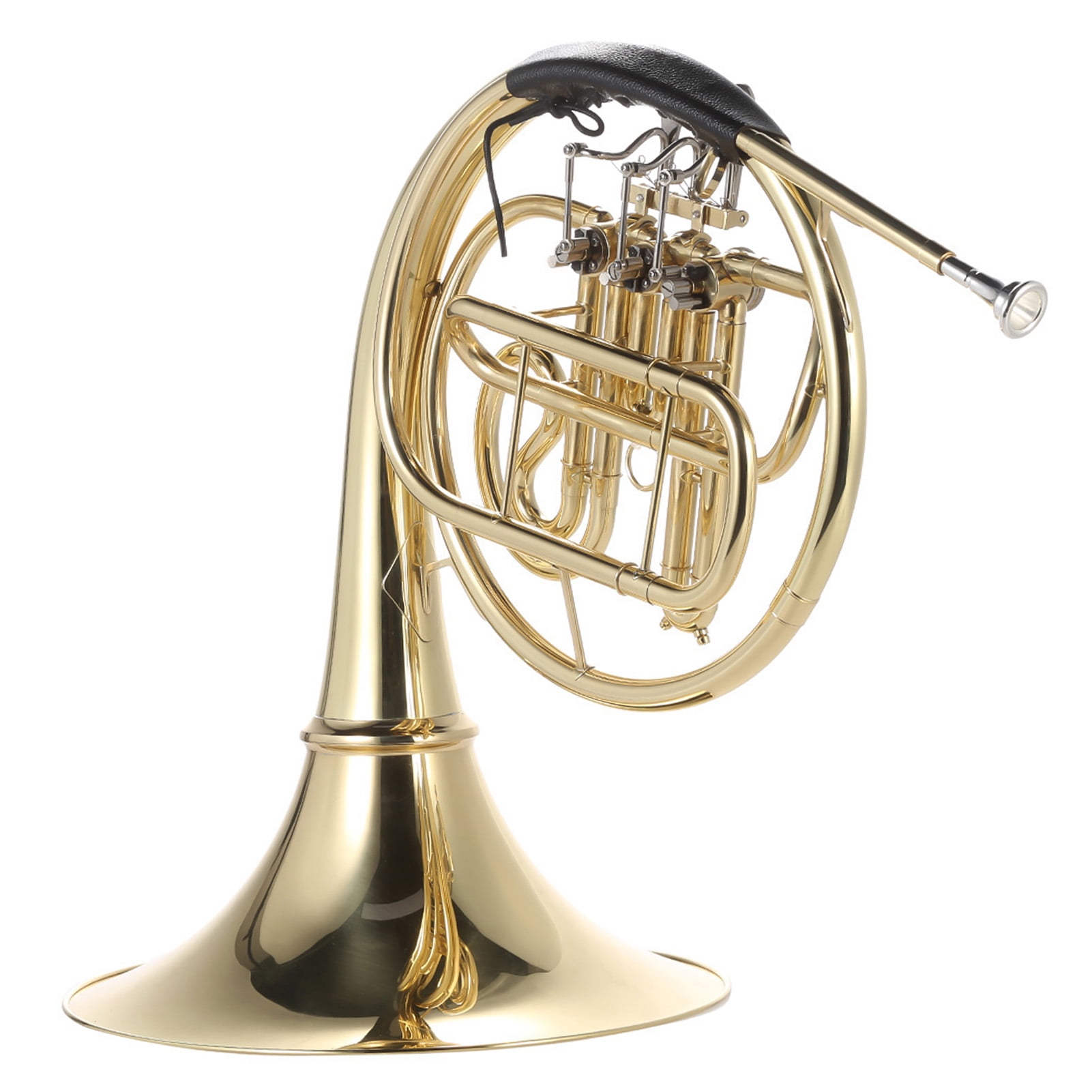 Dcenta Bb Single French Horn 3 Key Brass Gold Lacquer SingleRow Split French Horn Wind