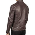 thumbnail image 3 of USTRADEENT 100% Lambskin Leather Vintage Biker Jacket for Men, 3 of 3