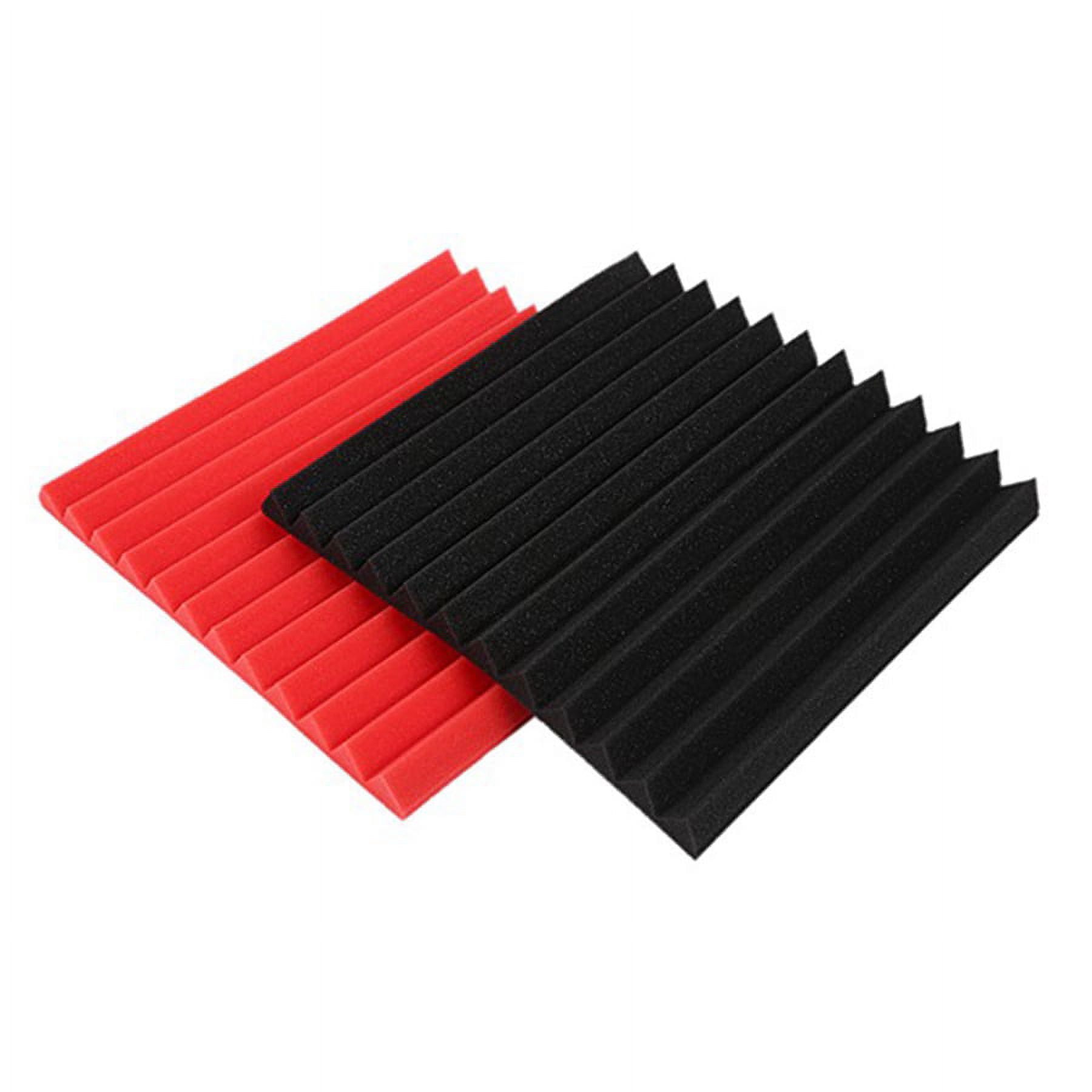 48 Pcs Sound Insulation Board Acoustic Panel Foam Wedge Fireproof Soundproof Cushion Wall Board,2.5 x 30 x 30cm