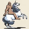 thumbnail image 3 of CafePress - Bigfoot Riding A Unicorn Light T Shirt - Light T-Shirt - CP, 3 of 4