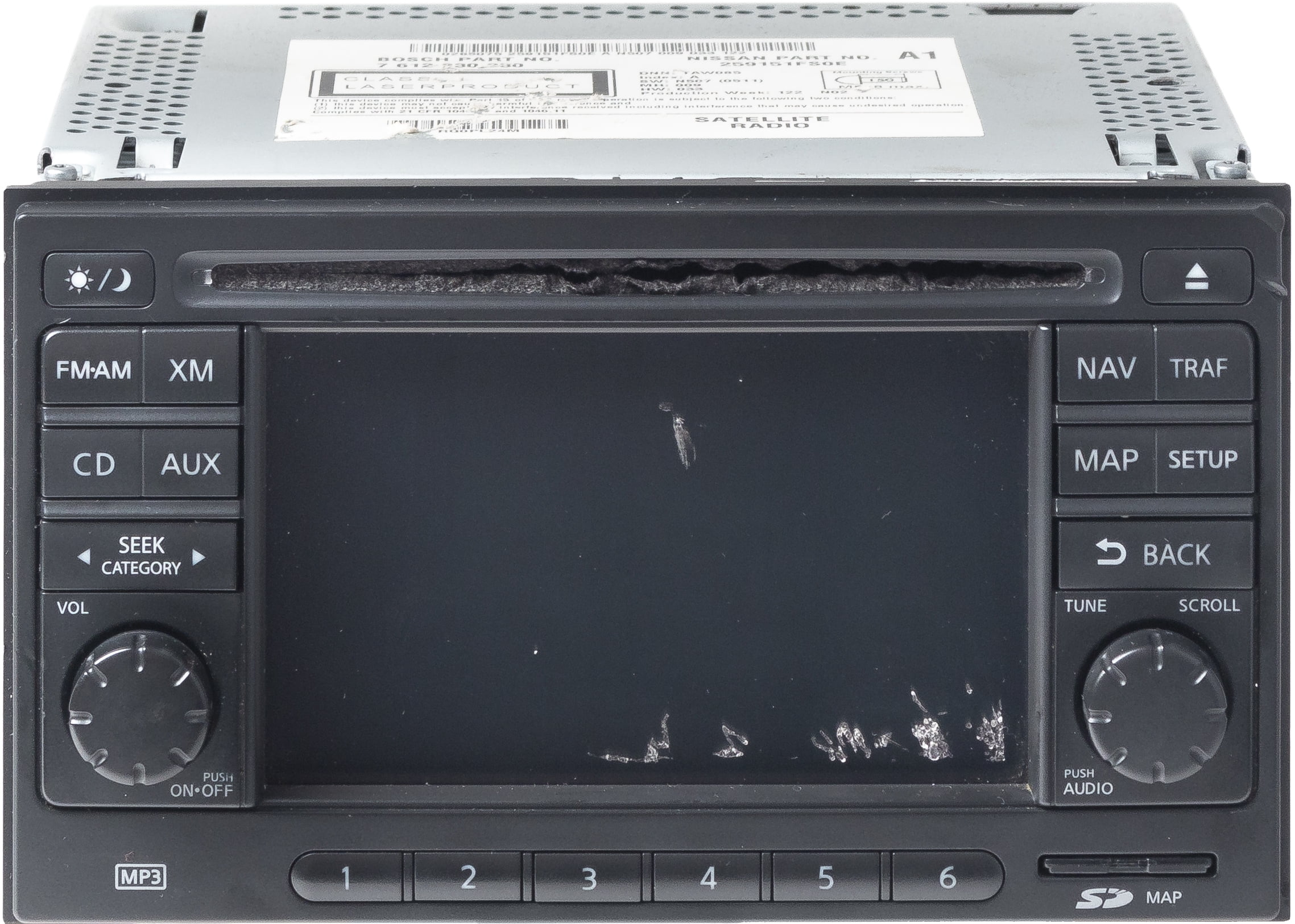 Restored 2012-14 Nissan Cube AM FM Radio CD Navigation 5" Display Model Number 259151FS0E (Refurbished)
