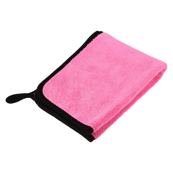 Unique Bargains Microfibre Car Drying Towel 11.81"x15.75" Extra Large Car Cleaning Detailing Absorbent Gray Pink