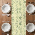thumbnail image 4 of Table Runner 70 Inches Long for Kitchen Dining, Yellow Green Coastal Dresser Scarf Farmhouse, Dining Table Decorations for Wedding/Parties, Starfish Nautical Ocean Sea Wooden 13 x 70 In, 4 of 8