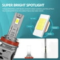 thumbnail image 3 of H11 LED Headlight Bulb, 120W 22000lm Per Set,600% Brighter, 6500K Cool White,High Low Beam H8 H9 H11 Headlight Bulb, Pack of 2, 3 of 7