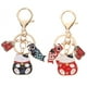thumbnail image 1 of KAKOWELY 2 llaveros de gato japonés con diseño de gato de la suerte, llavero para bolso, decoración colgante., 1 of 5