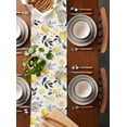 thumbnail image 2 of Summer Lemon Table Runner Cotton Linen 72 Inch Holiday Dresser Scarves, Watercolor Fruit Grey Leaf Tablerunner for Kitchen Coffee Dining Bedroom Home Living Room Dinner Scarf Décor 13''x72'', 2 of 9