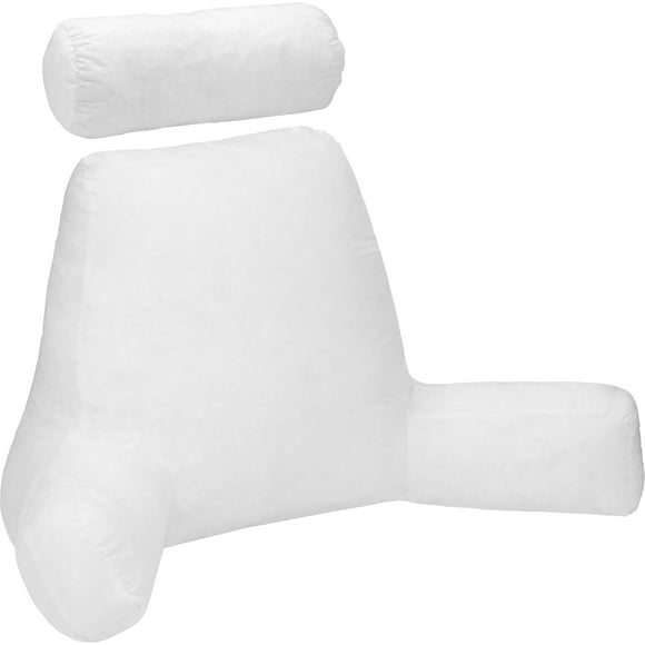 Husband Pillow Medium Insert Shell ONLY - Premium Memory Foam Bedrest Pillow Replacement Insert Shell - NO Cover - Bed Rest Shredded Foam Reading with Zipper for Adjustable Loft