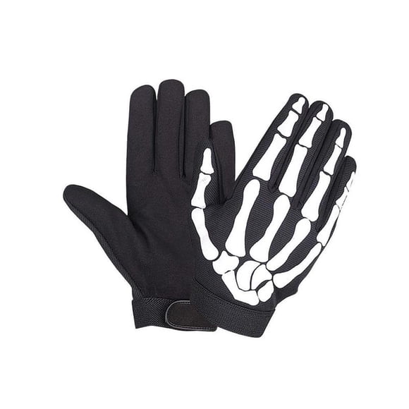 Gloves Men's Mechainc Gloves with Skeleton Design,Black,Size - 3XL