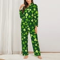 thumbnail image 2 of Sikiie Happy St. Patrick's day Women's Long-Sleeve Shirt and Full-Length Bottom Pajama Set (s-xxl)-XX-Large, 2 of 7