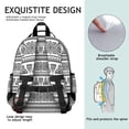 thumbnail image 5 of Boho Bohemia Geometric Line Art Backpack for School,Cute School Bag,Schoolbag with Adjustable Shoulder Straps & Padded Back,15.25"x11.5"x5.25", 5 of 6