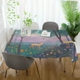 thumbnail image 3 of Yayeee Tablecloths 54" x 72" Rectangle Wrinkle Resistant Party Table Cover, Purple Forest Scene, 3 of 8