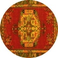 thumbnail image 1 of Ahgly Company Indoor Round Persian Yellow Traditional Area Rugs, 7' Round, 1 of 4