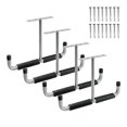 thumbnail image 1 of Flynix 4 Pieces Overhead Garage Storage Hook Display Rack Utility Hanger,Ceiling Hanger silver, 1 of 9