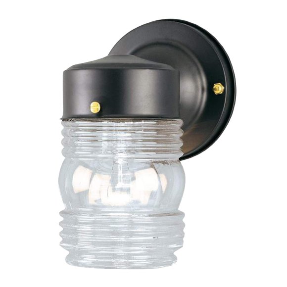 Ciata Luminaire de Porche Extérieur pour Maison, Applique Murale Lanterne, Applique Lanterne, Pot à Gelée, Luminaire Extérieur en Duvet pour Véranda avant - Noir