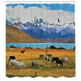 thumbnail image 3 of Ambesonne Scenery Shower Curtain, Farm Horse in Mountain, 69"Wx75"L, Multicolor, 3 of 3