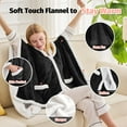 thumbnail image 3 of PMONPA Wearable Heated Throw Blanket for Adult, Electric Heated Wrap Poncho Shawl with Pockets, 6 Heating Levels & 2 to 10 Hours Time Settings, 51" x 61", Black, 3 of 7