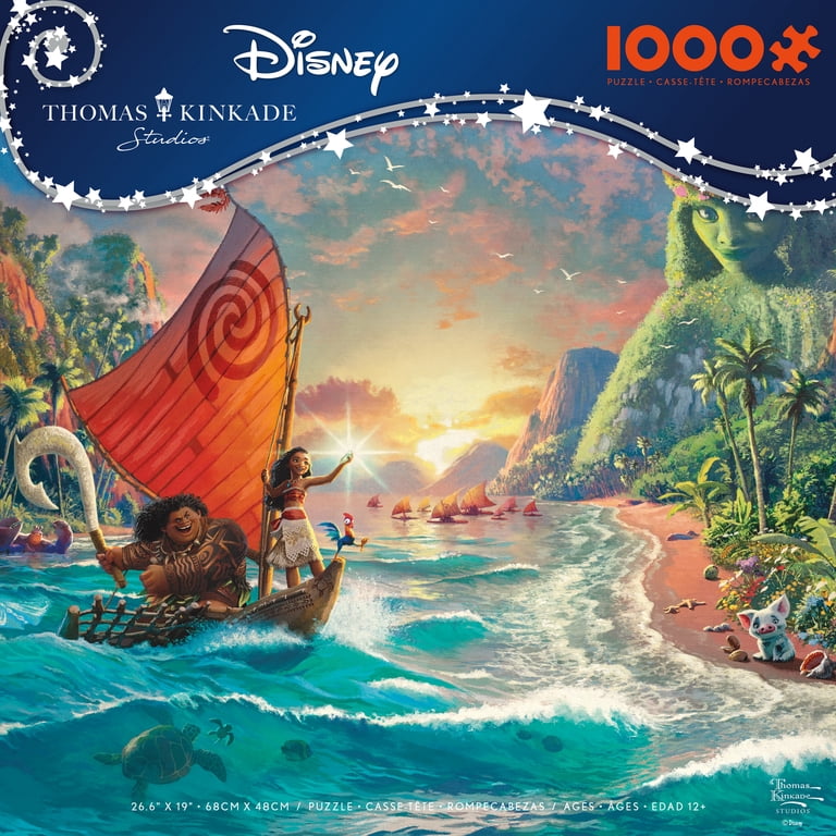 Ceaco, Disney Jigsaw Puzzle, Thomas Kinkade Moana 1000pc, Colorful