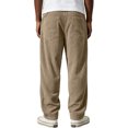 thumbnail image 4 of Men's Fashion Corduroy Straight Leg Pants, Elastic Drawstring Waist Cargo Pocket Loose Casual Trousers Streetwear Sweat Pants Khaki M, 4 of 4