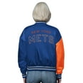 thumbnail image 2 of Women's Starter Royal/Orange New York Mets Offside Cropped Full-Snap Varsity Jacket, 2 of 2