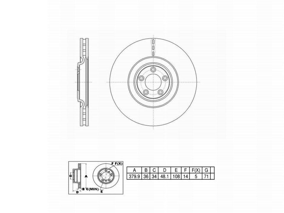 Winstop Brake Rotor, Front WS248606, Jaguar F-Type 2023-2014