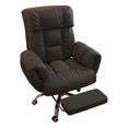 thumbnail image 1 of Tnarru Fauteuil Inclinable Pivotant Chaise de Bureau Exécutive Chaise d'Ordinateur Ergonomique Dossier Réglable Dossier Haut Chaise de Jeu Repose-Pieds Rétractable Rembourrage en PU 360 Degrés Silencieux Noir, 1 of 8