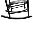 thumbnail image 5 of Wooden Rocking Chair Porch Rocker Indoor or Outdoor Chair, Black 24.5 x 32.85 x 45.25 inches, 5 of 7