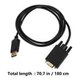 thumbnail image 2 of GOOHOCHY To Vga Cable DisplayPort to VGA Cable Black Plastic For Office Use 1Pack, 2 of 8