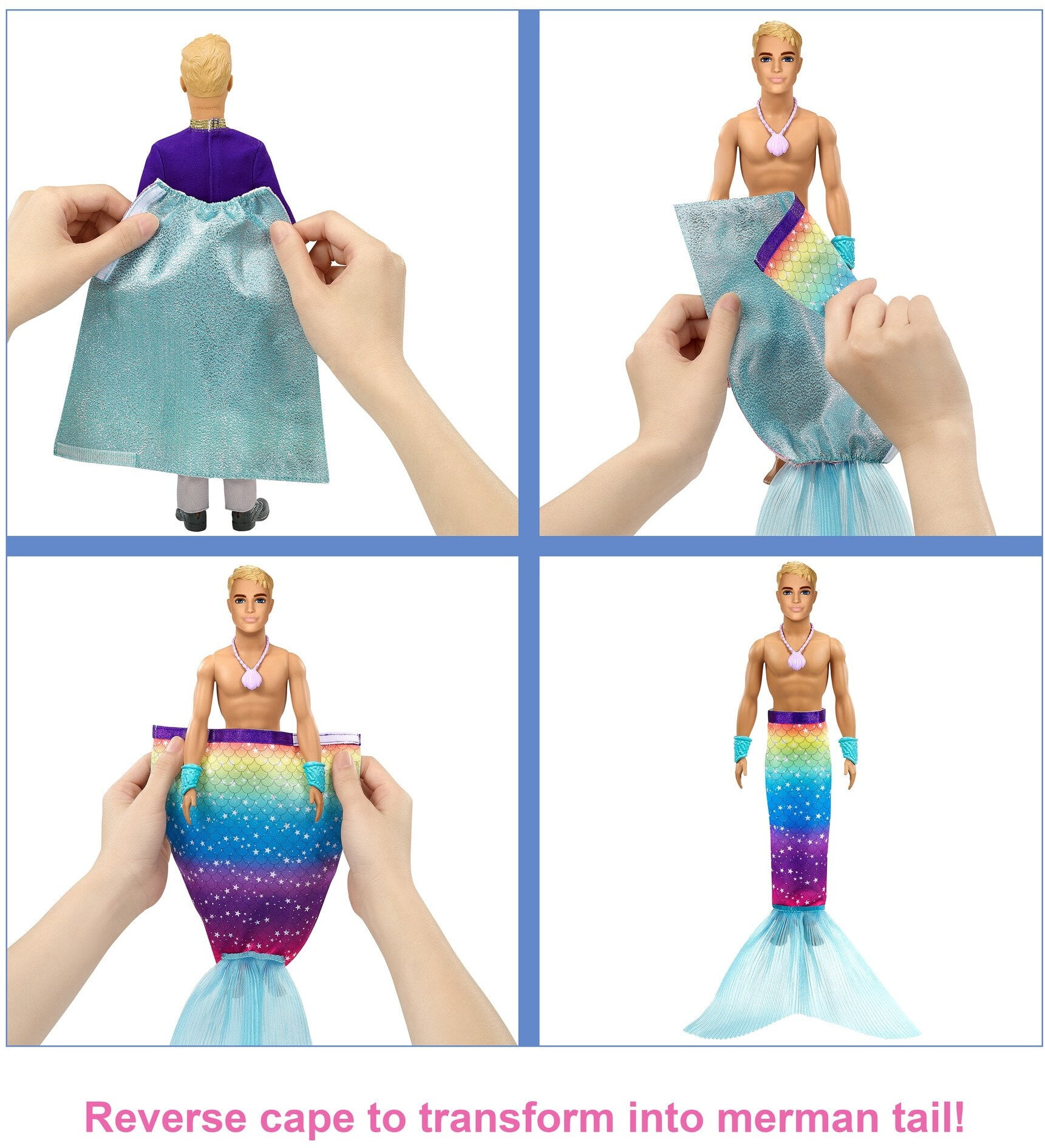Mattel Barbie Dreamtopia Ken Merman Mermaid Doll FXT23 for sale online