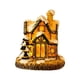 thumbnail image 3 of Casa de nieve navideña, cabaña de troncos luminosa, figuras en miniatura, decoración Estilo B, 3 of 9
