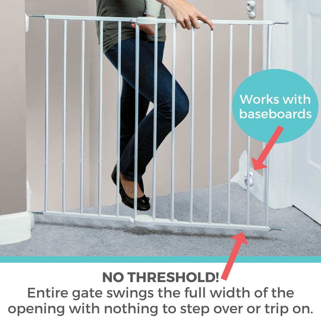 Toddleroo by North States Essential Stairway and Walkway Child Safety Gate, 30" Tall, White