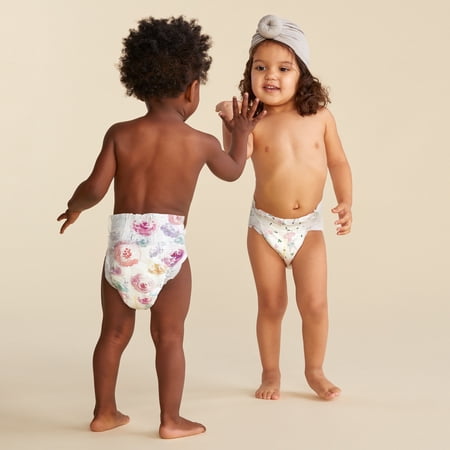 The Honest Company, Clean Conscious Diapers™, Rose Blossom   Tutu Cute, Size NB, 72 Count Club Box