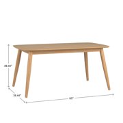 iNSPIRE Q Arne Mid-Century Modern 63 Dining Table, Nature