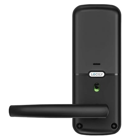 Lockly Secure Pro Digital Keypad Biometric Smart WiFi Latch Door Lock, Black