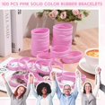 thumbnail image 3 of 100Pcs Blank Elastic Solid Color Silicone Wristbands Stretch for Men Women Teens Gifts Students Sports Supplies,A, 3 of 6