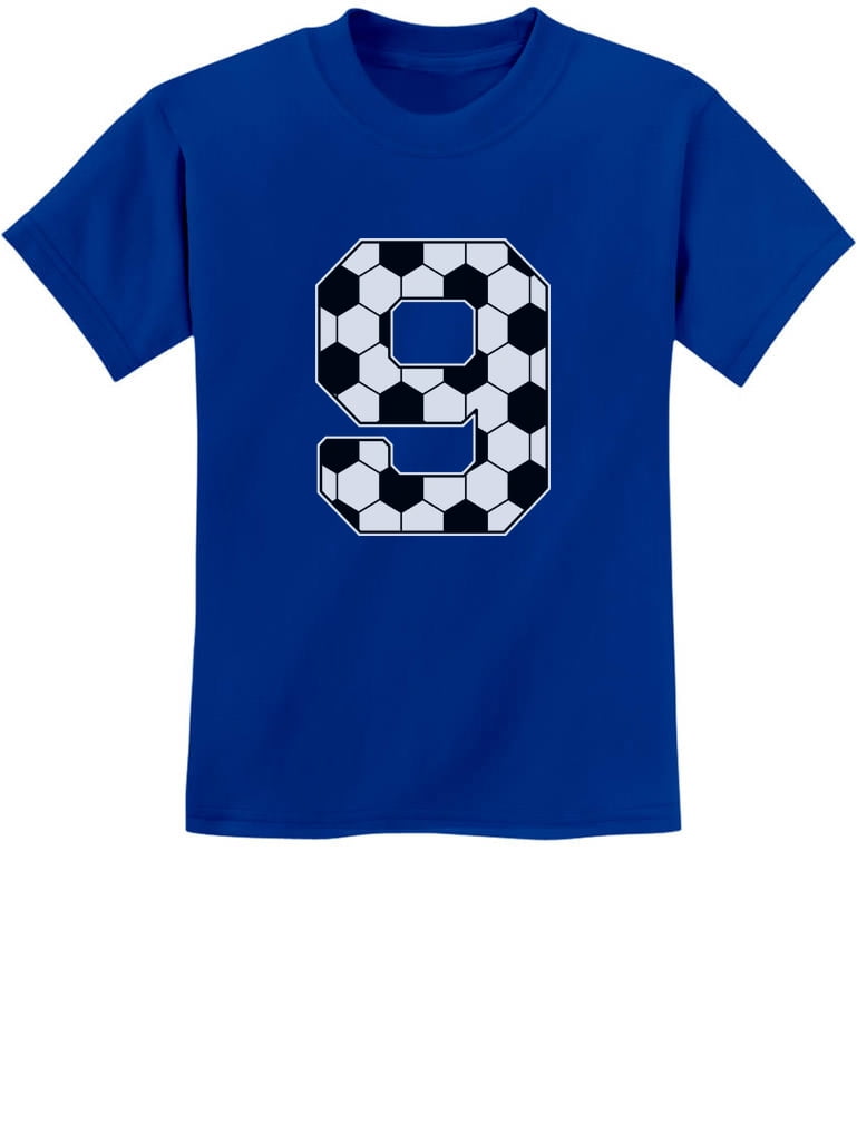 Outfit Party Birthday Unisex Apparel Tee Celebratory Birthday Unique Tstars Youth Perfect Fun - Lovers 9th Soccer Sports & - Boys for T-Shirt - Kids Gift - Soccer-Themed