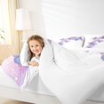 thumbnail image 4 of Homewish Cute Butterflies Full Size Comforter Sets,Flying Animal Bedding Comforter Set,White Purple Bedding Sets For Girls Kids,Luxury Bedroom Decor,3 Pieces, 4 of 8