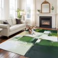 thumbnail image 2 of Abstract Graffiti Area&nbsp;Rug 8x10ft Beige Green Geometric Wash Non-Slip&nbsp;Washable Square&nbsp;Rugs Soft Felt Indoor Floor Mat for Bedroom Kitchen Living Room Bathroom, 2 of 9