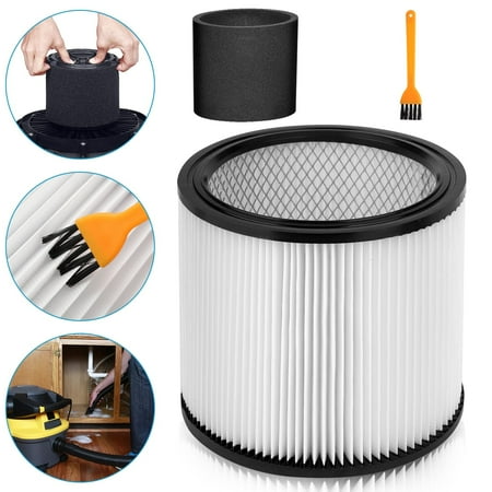 

EEEkit Air Filters Replacement Compatible with Shop-Vac 90304 90350 90333 Fit Most Wet Dry Vacuum Cleaners 5 Gallon and Above