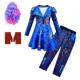thumbnail image 5 of Disfraces de Halloween para niños para niñas Anime Evie Mal Descendants 3 Ropa de cosplay Peluca Vestido de fiesta de carnaval para niños + Conjuntos de pantalones, 5 of 5