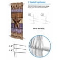thumbnail image 3 of Western Texas Star Vintage Blackout Curtains, French Door Curtains for Door Window, Retro Farmhouse Purple Brown Wooden Privacy Drapery for Patio/Sidelight Doors, 1 Panel with Tieback, 25 x 72 Inches, 3 of 6