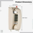 thumbnail image 5 of Vintage Wall Telephone, Landline Corded Telephone with Ringing Indicator & Volume Control, Old Style Retro Wall Phone Moisture Proof for Living Room Bathroom Office School Hotel, 5 of 5
