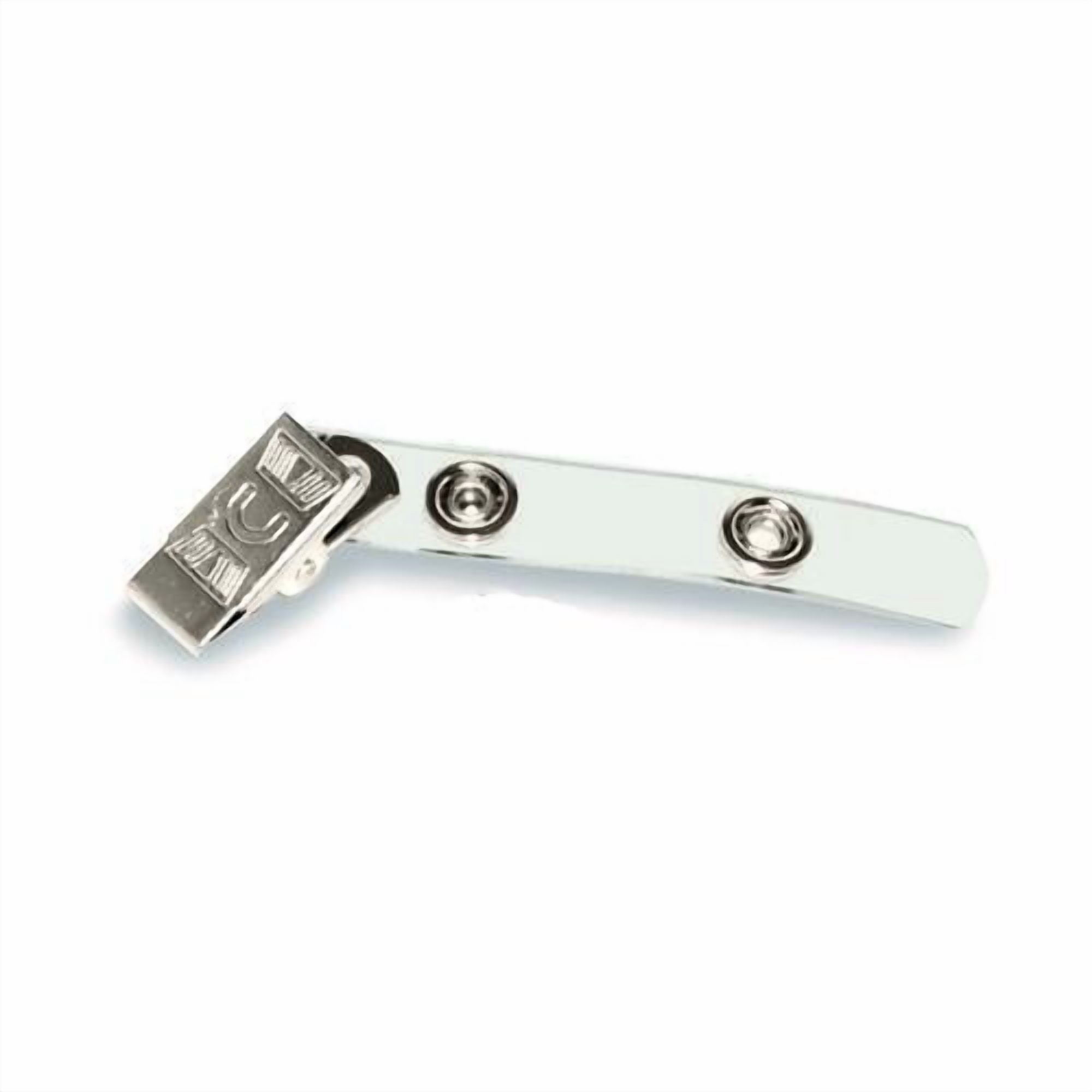 Badge Straps with Clips, 0.38" x 2.75", Clear, 25/Pack | Bundle of 5