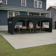 thumbnail image 2 of Al Fresco 10 x 20 FT Ez Pop Up Outdoor Party Tent, Heavy Duty Canopy with 6 Removable Sidewalls Waterproof BBQ Backyard Gazebo, Black, 2 of 8